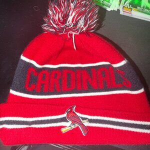 St. Louis Cardinals Knit Beanie Hat Red Pom MLB Winter Cap